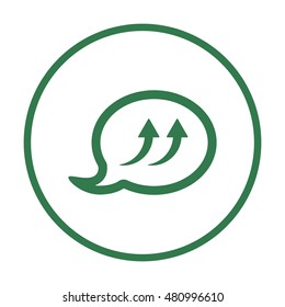 Speech bubbles  icon,vector. Flat design.