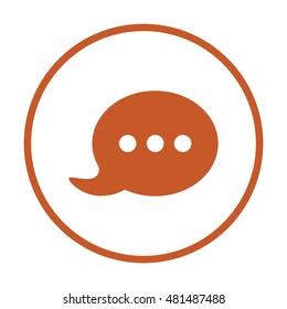 Speech bubbles  icon,vector. Flat design.
