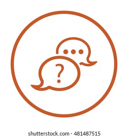 Speech bubbles  icon,vector. Flat design.