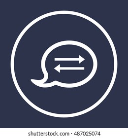 Speech bubbles  icon,vector. Flat design.