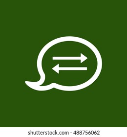 Speech bubbles  icon,vector. Flat design.