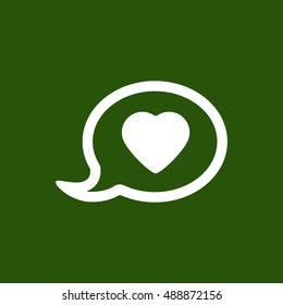 Speech bubbles  icon,vector. Flat design.