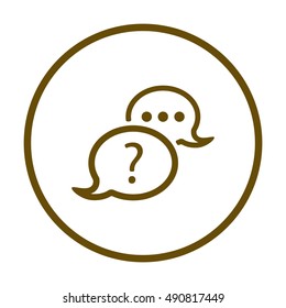 Speech bubbles  icon,vector. Flat design.