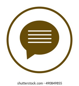 Speech bubbles  icon,vector. Flat design.