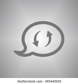 Speech bubbles  icon,vector. Flat design.
