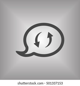 Speech bubbles  icon,vector. Flat design.