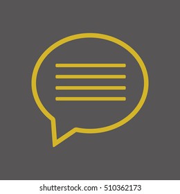 Speech bubbles  icon,vector. Flat design.