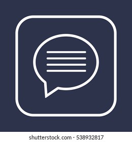 Speech bubbles  icon,vector. Flat design.