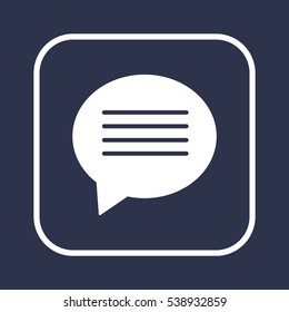 Speech bubbles  icon,vector. Flat design.