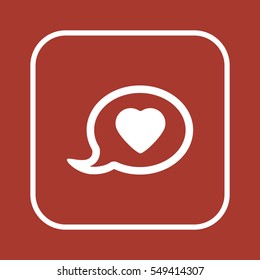 Speech bubbles  icon,vector. Flat design.