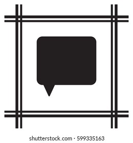 Speech bubbles  icon,vector. Flat design.