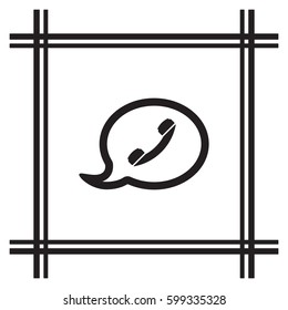 Speech bubbles  icon,vector. Flat design.