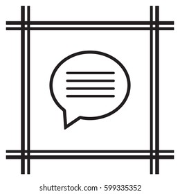 Speech bubbles  icon,vector. Flat design.