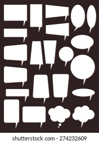 Speech bubbles - Illustration. Bubbles round and square shapes.