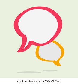 Speech bubbles for inserting text and messages.