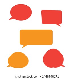 Speech Bubbles Isolated Cloud Bubble Speech Stock Vector (Royalty Free ...