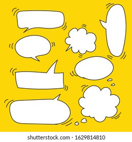 Speech bubbles isolated. Cloud bubble speech for communication.