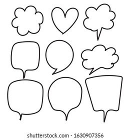 Speech bubbles isolated. Cloud bubble speech for communication.