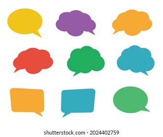 Speech bubbles isolated. Cloud bubble speech for communication