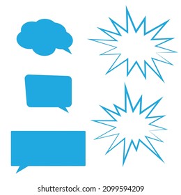 Speech bubbles isolated. Cloud bubble speech for communication