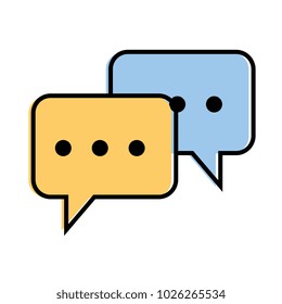 speech bubbles isolated icon