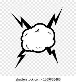 speech bubbles isolated on transparent background,think bubble in flat style.vector Speech bubbles 