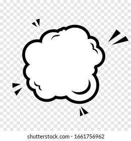 speech bubbles isolated on transparent background,think bubble in flat style.comic explosion. vector Speech bubbles 