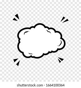 burbujas del habla aisladas en un fondo transparente, piensa en burbuja de estilo plano.explosión cómica. burbujas de voz vectorial 