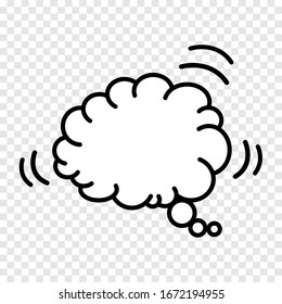 speech bubbles isolated on transparent background,think bubble in flat style.comic explosion. vector Speech bubbles 