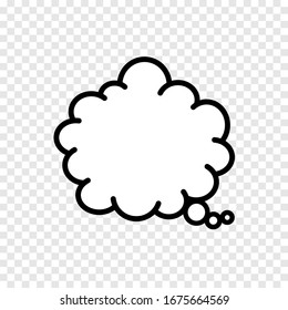 speech bubbles isolated on transparent background,think bubble in flat style.comic text. vector Speech bubbles 