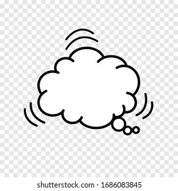speech bubbles isolated on transparent background,think bubble in flat style.comic text. vector Speech bubbles 
