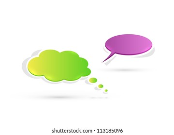 Speech bubbles isolated on white background. Vector illustration.