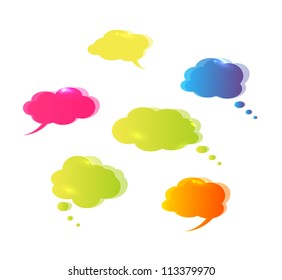 Speech bubbles isolated on white background. Vector illustration.