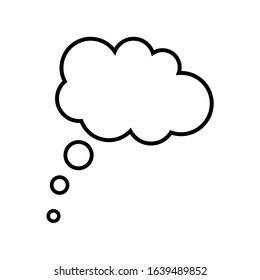 speech bubbles Isolated on white background. Conversation icon. thought bubble icon. thinking cloud bubble icon.