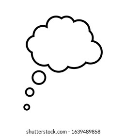 speech bubbles Isolated on white background. Conversation icon. thought bubble icon. thinking cloud bubble icon.