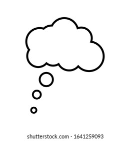 speech bubbles Isolated on white background. Conversation icon. thought bubble icon. thinking cloud bubble icon.