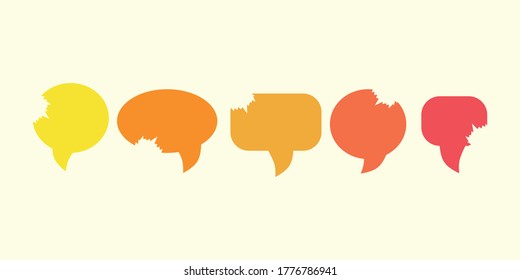 Speech bubbles isolated  on white background. 
