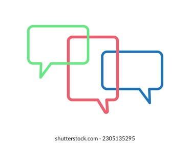 Speech bubbles isolated on white background. Chat and talk icon. Design elements. Vector illustration