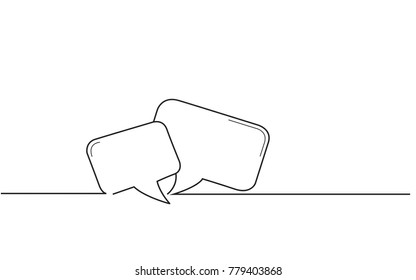 Speech bubbles isolated on white background. For web site chat, mobile app and social media. Creative art, modern drawing concept, vector illustration