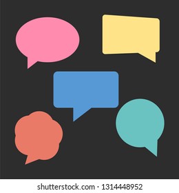 Speech bubbles isolated vector set. Cloud bubble speech for communication