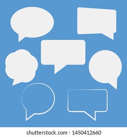 Speech bubbles isolated vector set. Cloud bubble speech for communication