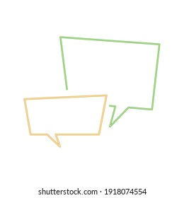 speech bubbles line color style icon vector illustration design