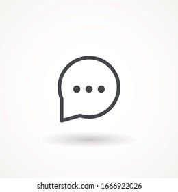Speech bubbles line Icon, Editable strok flat design style speaking Chatting Chat, speak sign, talk icon