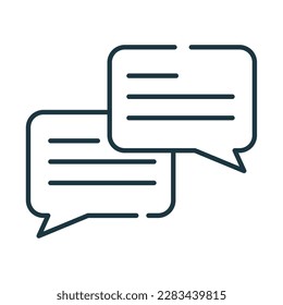 speech bubbles line icon isolated design