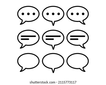 Icono de línea de burbujas de voz.Iconos simples de charla con burbujas.Icono de burbuja de charla con nubes de voz.Comunicación de cuadro de mensaje.Símbolo de conversación.