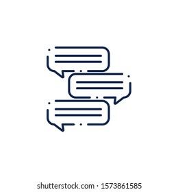 speech bubbles line style icons vector illustration design