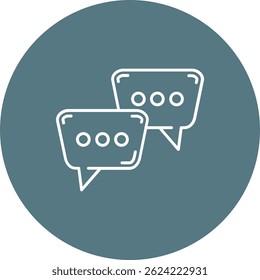Speech bubbles Line vector Icon Design