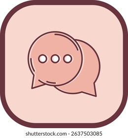 Speech bubbles Line vector Icon Design