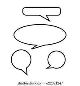 Speech bubbles linear set