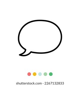 Speech bubbles linear vector element, Text balloon, Vector icon.